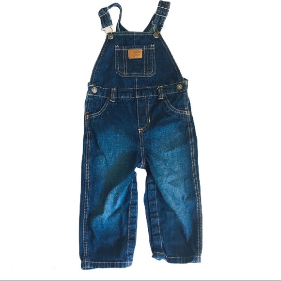 CARTERS Jean Overalls With Pockets Toddler Denim Jean Blue Boys Age 24M/2T - Picture 1 of 10